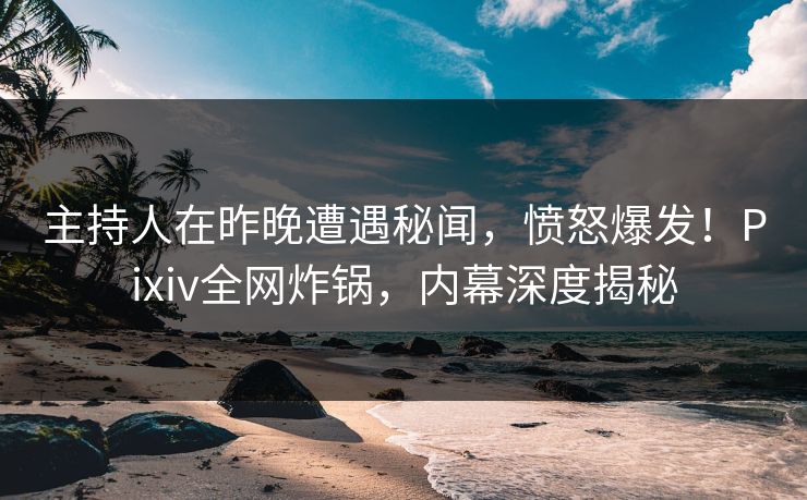 主持人在昨晚遭遇秘闻，愤怒爆发！Pixiv全网炸锅，内幕深度揭秘